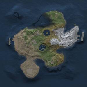 Thumbnail Rust Map: Procedural Map, Size: 2000, Seed: 1960254447, 5 Monuments