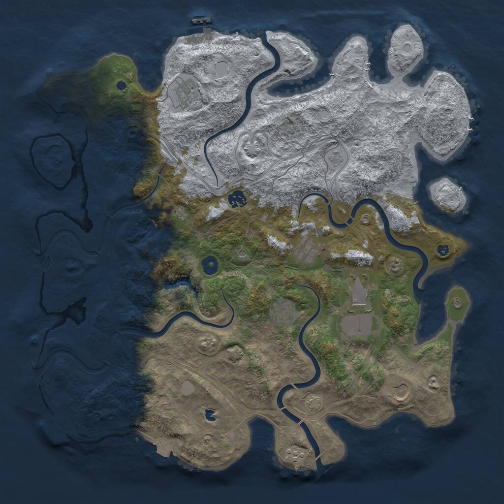Rust Map: Procedural Map, Size: 4250, Seed: 1738719607, 13 Monuments
