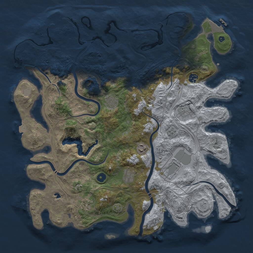 Rust Map: Procedural Map, Size: 4250, Seed: 11266, 14 Monuments