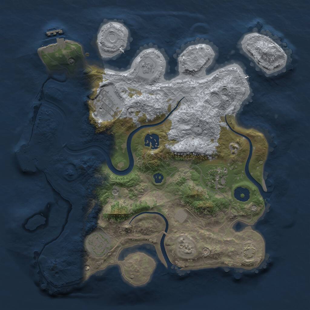 Rust Map: Procedural Map, Size: 3000, Seed: 391740421, 10 Monuments