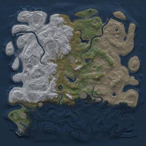 Thumbnail Rust Map: Procedural Map, Size: 4800, Seed: 1289958541, 17 Monuments