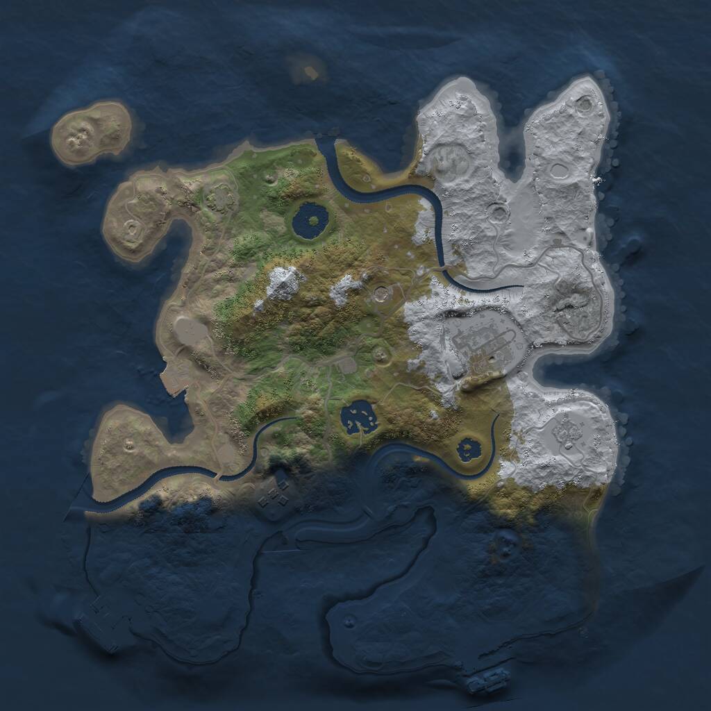 Rust Map: Procedural Map, Size: 3000, Seed: 1725227176, 9 Monuments
