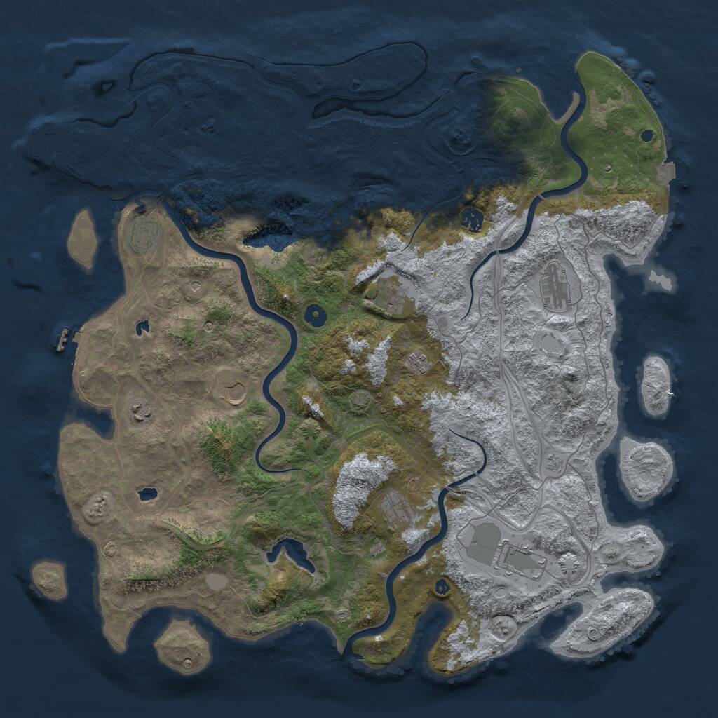 Rust Map: Procedural Map, Size: 4800, Seed: 1605368641, 15 Monuments