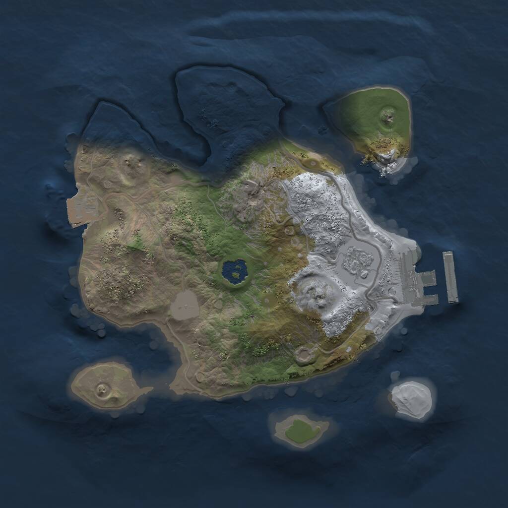 Rust Map: Procedural Map, Size: 2000, Seed: 1014299904, 3 Monuments