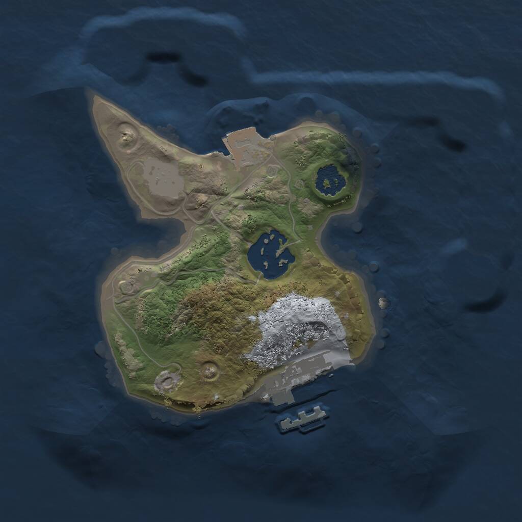 Rust Map: Procedural Map, Size: 1750, Seed: 54418090, 3 Monuments