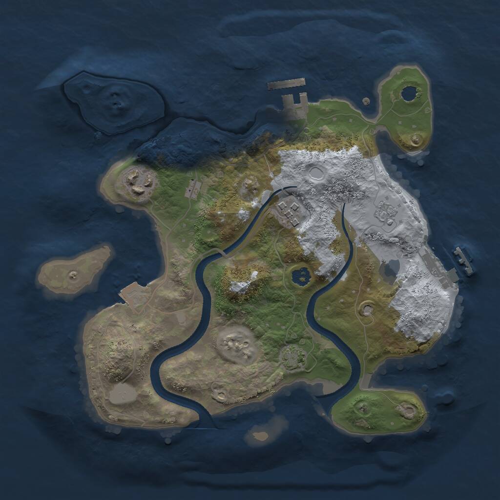 Rust Map: Procedural Map, Size: 2665, Seed: 1337, 7 Monuments