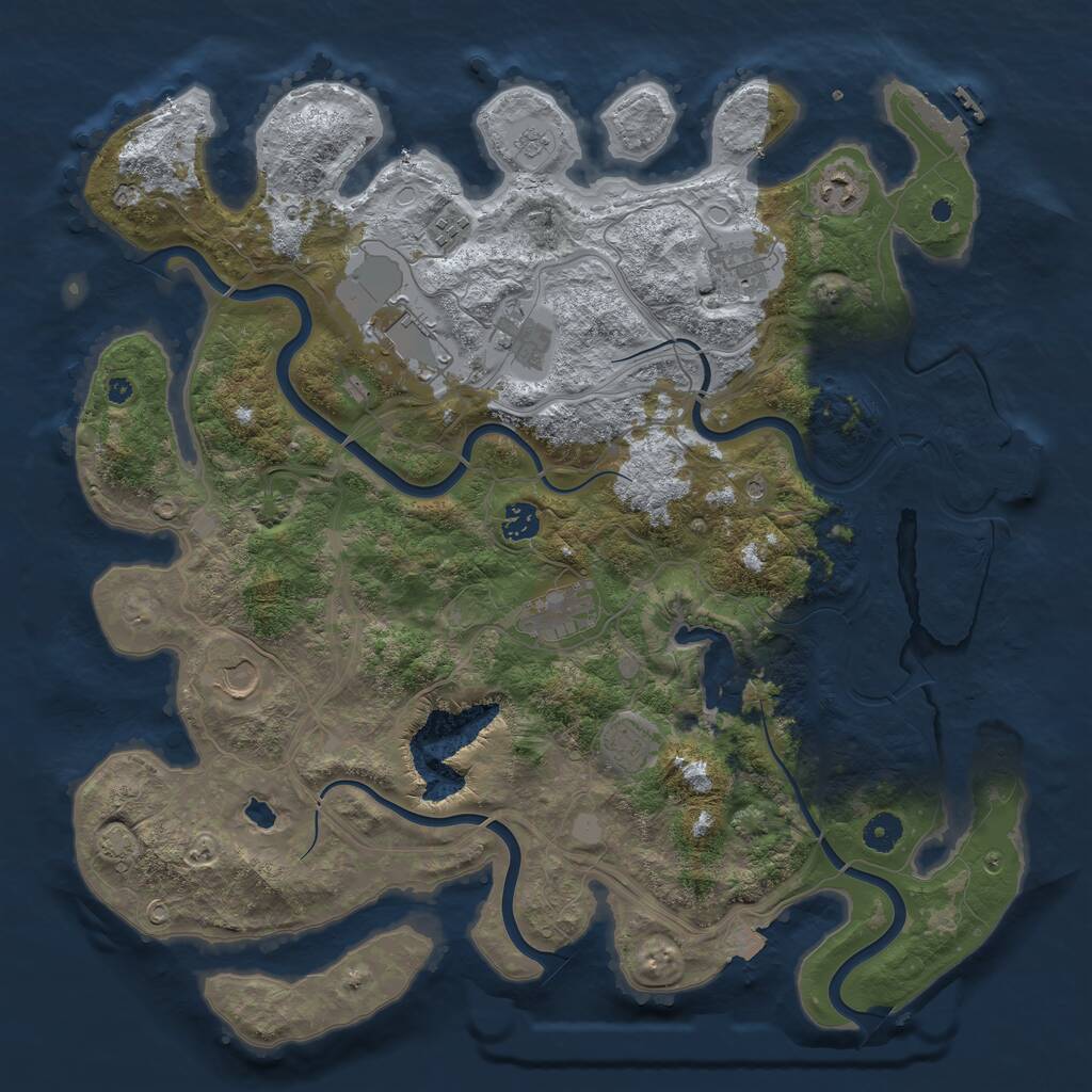 Rust Map: Procedural Map, Size: 4250, Seed: 1981996584, 15 Monuments