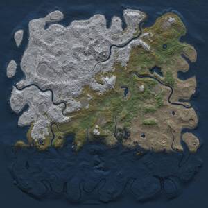 Thumbnail Rust Map: Procedural Map, Size: 6000, Seed: 545163900, 17 Monuments