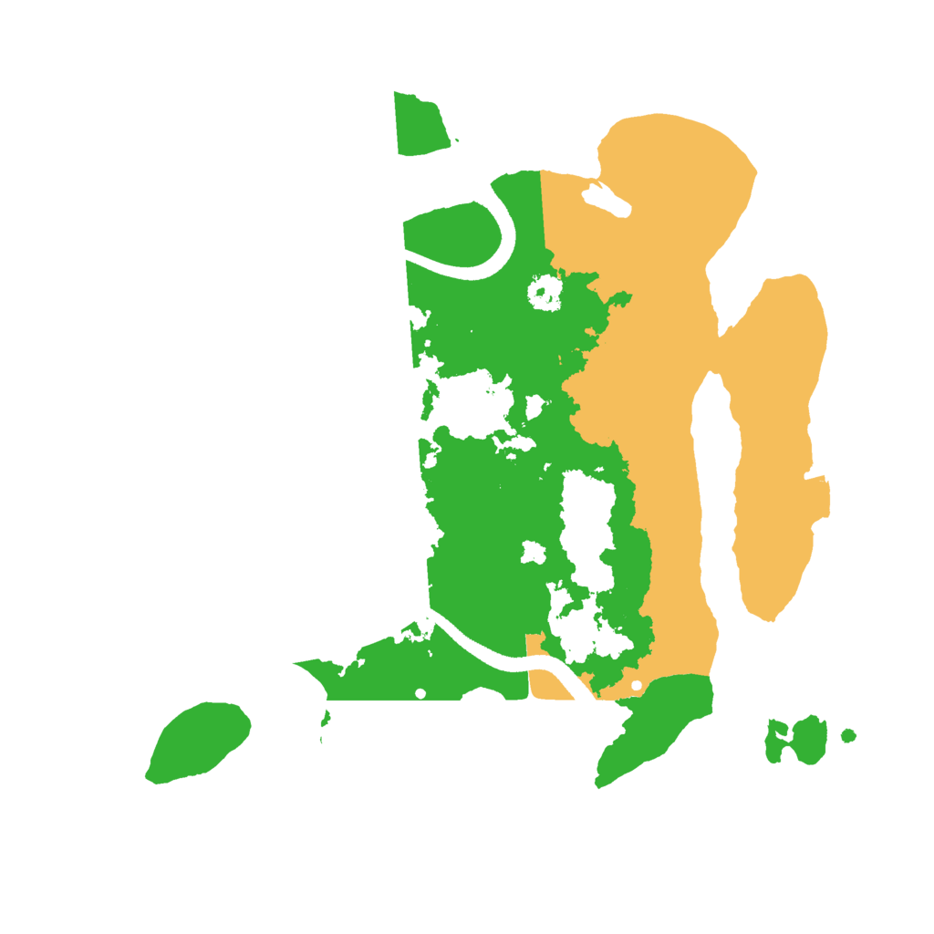 Biome Rust Map: Procedural Map, Size: 2600, Seed: 3200