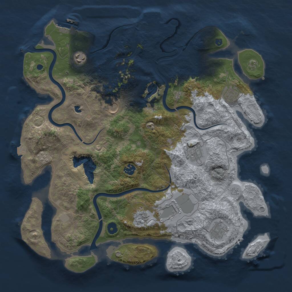 Rust Map: Procedural Map, Size: 4000, Seed: 32806003, 15 Monuments