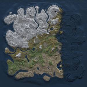 Thumbnail Rust Map: Procedural Map, Size: 4500, Seed: 247919581, 14 Monuments