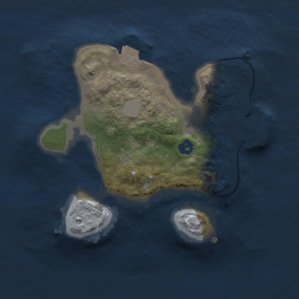 Rust Map: Procedural Map, Size: 2000, Seed: 49991, 2 Monuments