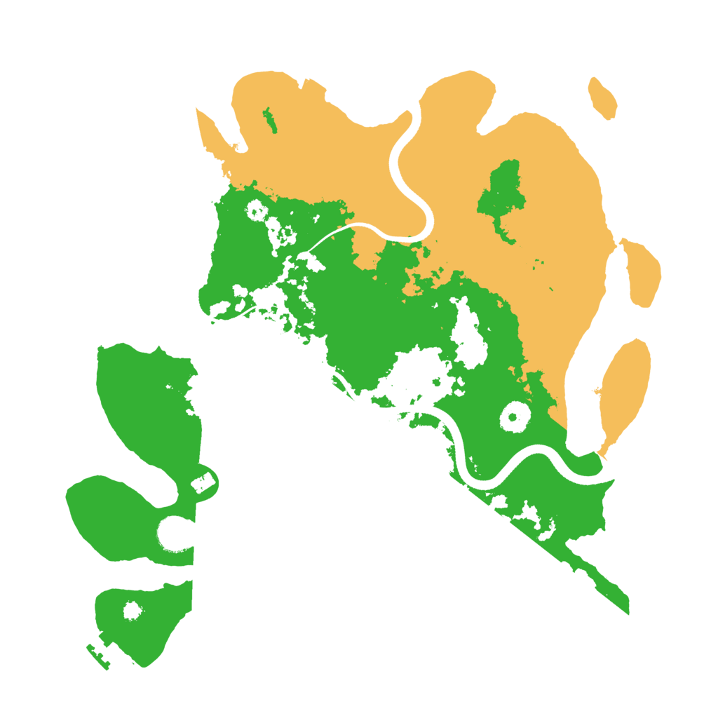 Biome Rust Map: Procedural Map, Size: 3500, Seed: 268903340