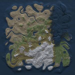 Thumbnail Rust Map: Procedural Map, Size: 4500, Seed: 329870445, 17 Monuments