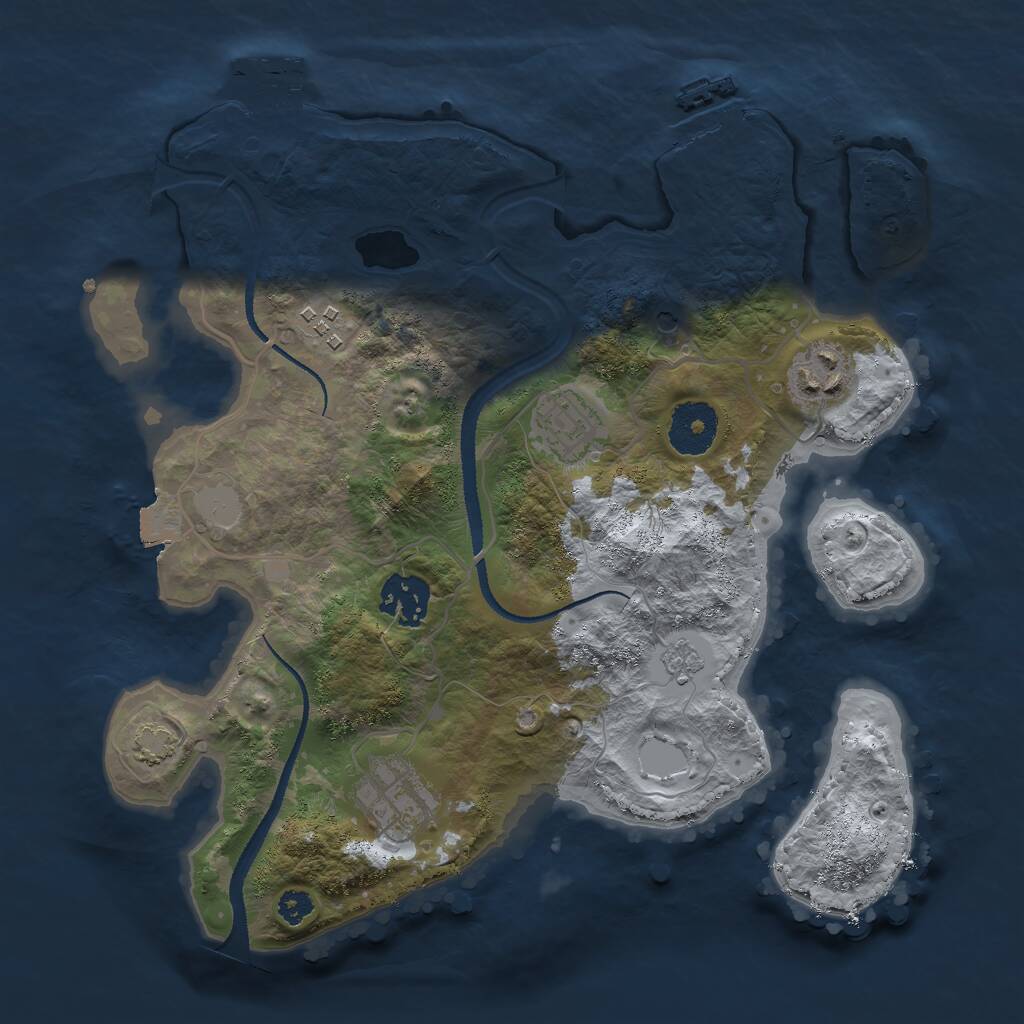 Rust Map: Procedural Map, Size: 3000, Seed: 1337404666, 11 Monuments