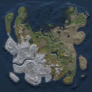 Thumbnail Rust Map: Procedural Map, Size: 4000, Seed: 698145, 16 Monuments