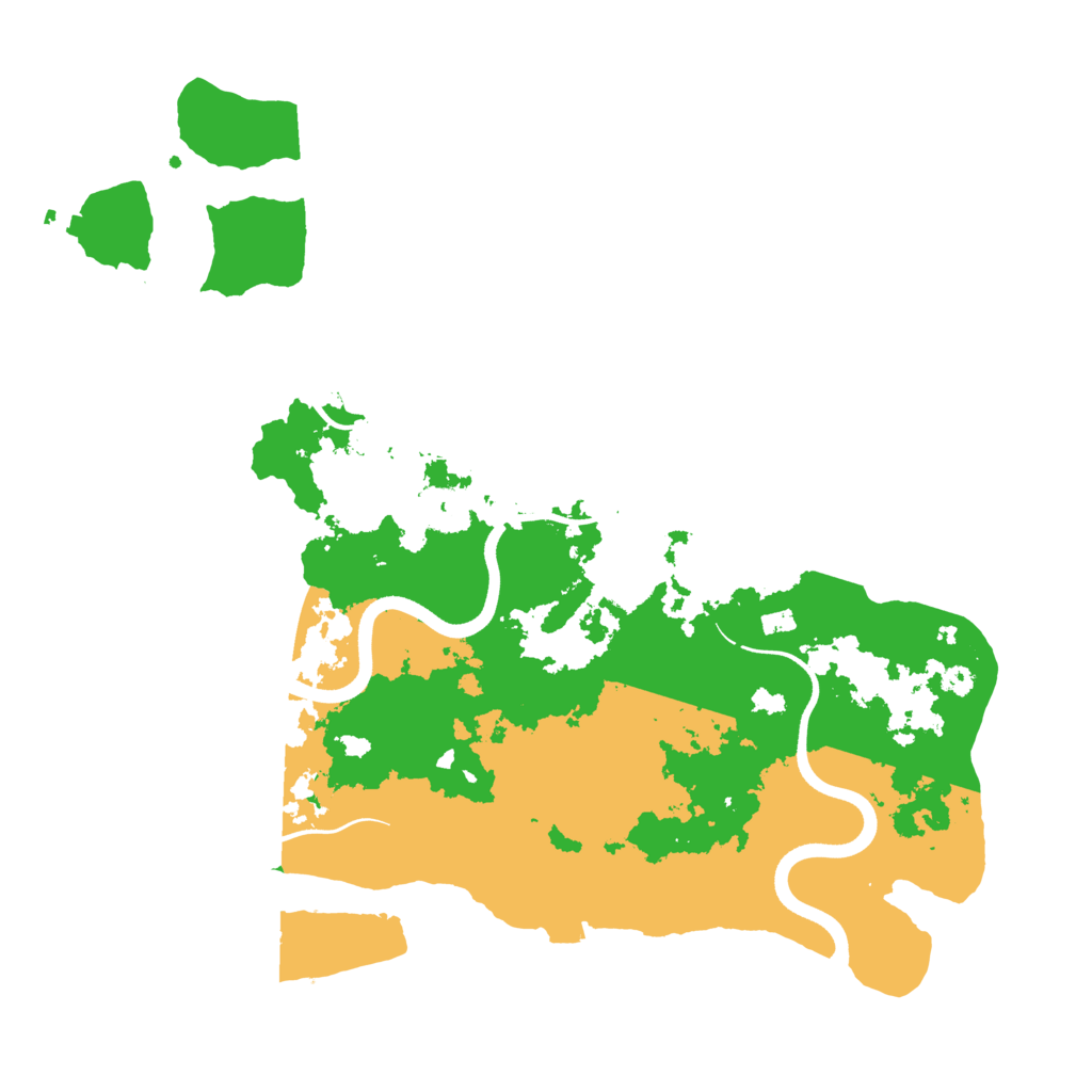 Biome Rust Map: Procedural Map, Size: 3600, Seed: 2007053347
