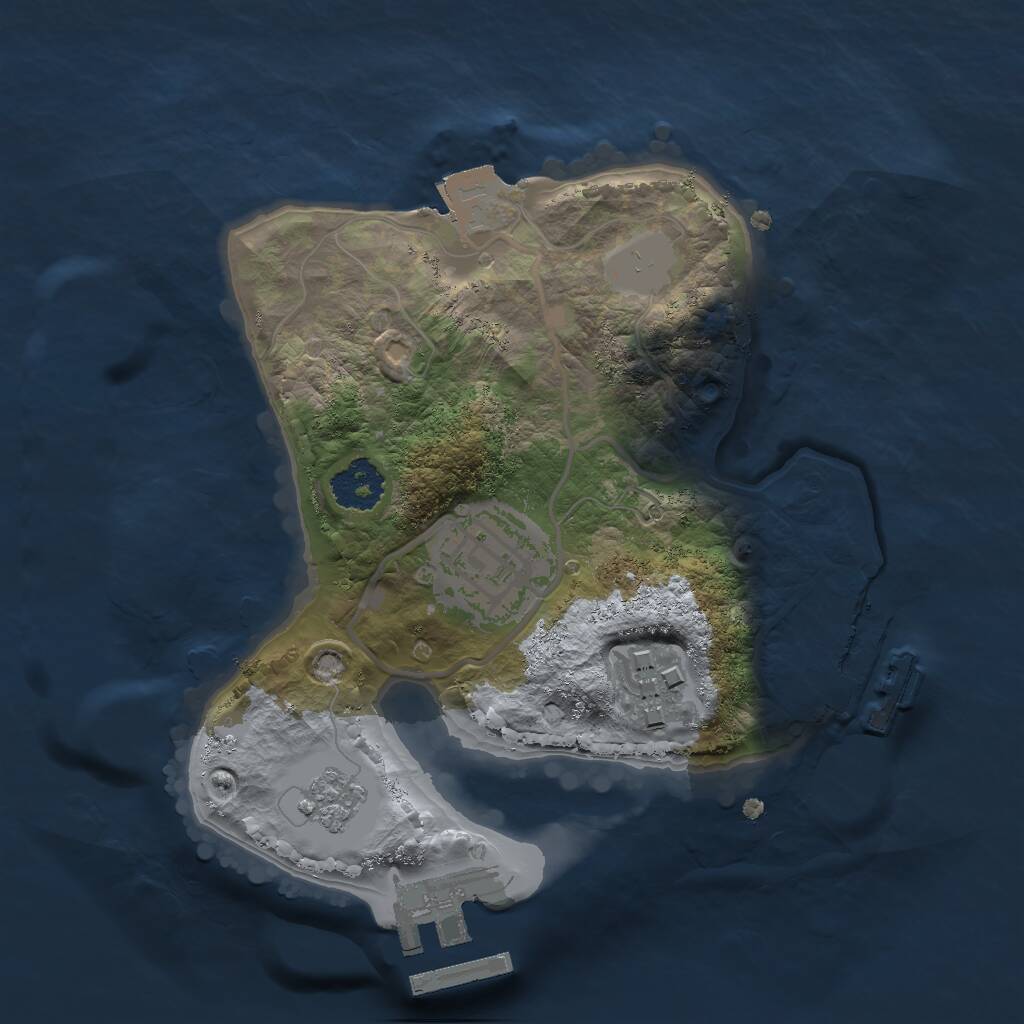 Rust Map: Procedural Map, Size: 2000, Seed: 169661554, 6 Monuments