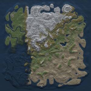 Thumbnail Rust Map: Procedural Map, Size: 6000, Seed: 22546132, 17 Monuments