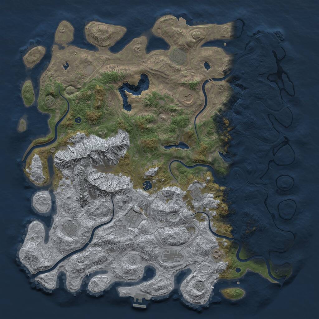 Rust Map: Procedural Map, Size: 5000, Seed: 1089306, 15 Monuments