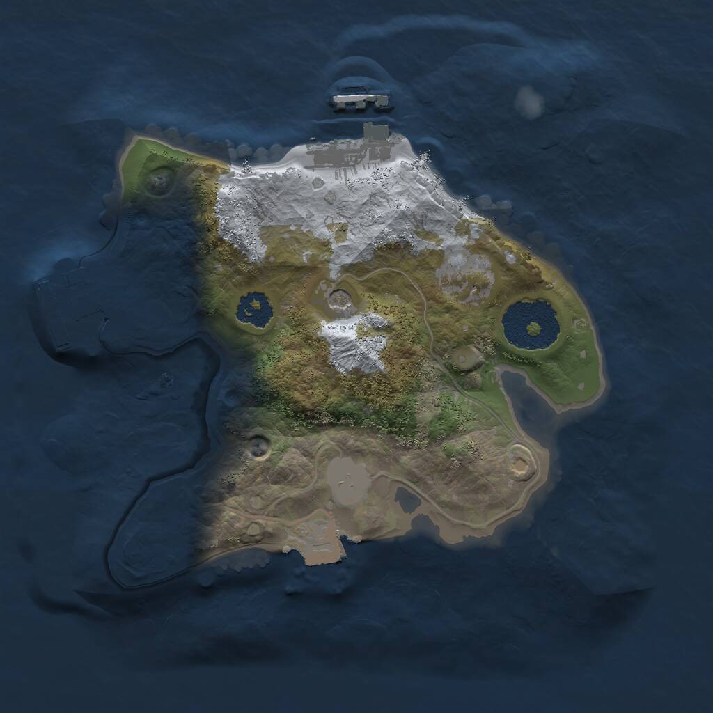 Rust Map: Procedural Map, Size: 2000, Seed: 1637491784, 4 Monuments