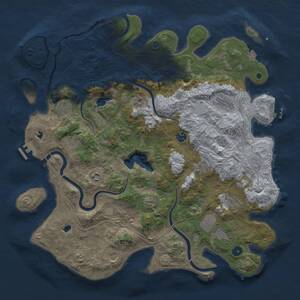 Thumbnail Rust Map: Procedural Map, Size: 4500, Seed: 317326106, 17 Monuments