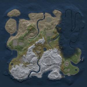 Thumbnail Rust Map: Procedural Map, Size: 3750, Seed: 93521013, 14 Monuments