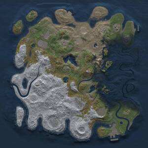 Thumbnail Rust Map: Procedural Map, Size: 4000, Seed: 90047769, 16 Monuments