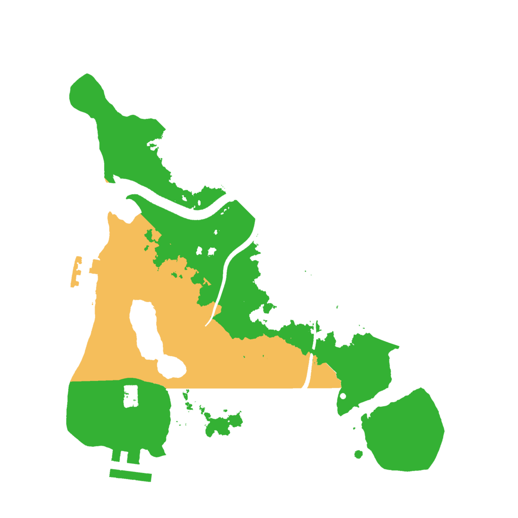 Biome Rust Map: Procedural Map, Size: 2500, Seed: 15564