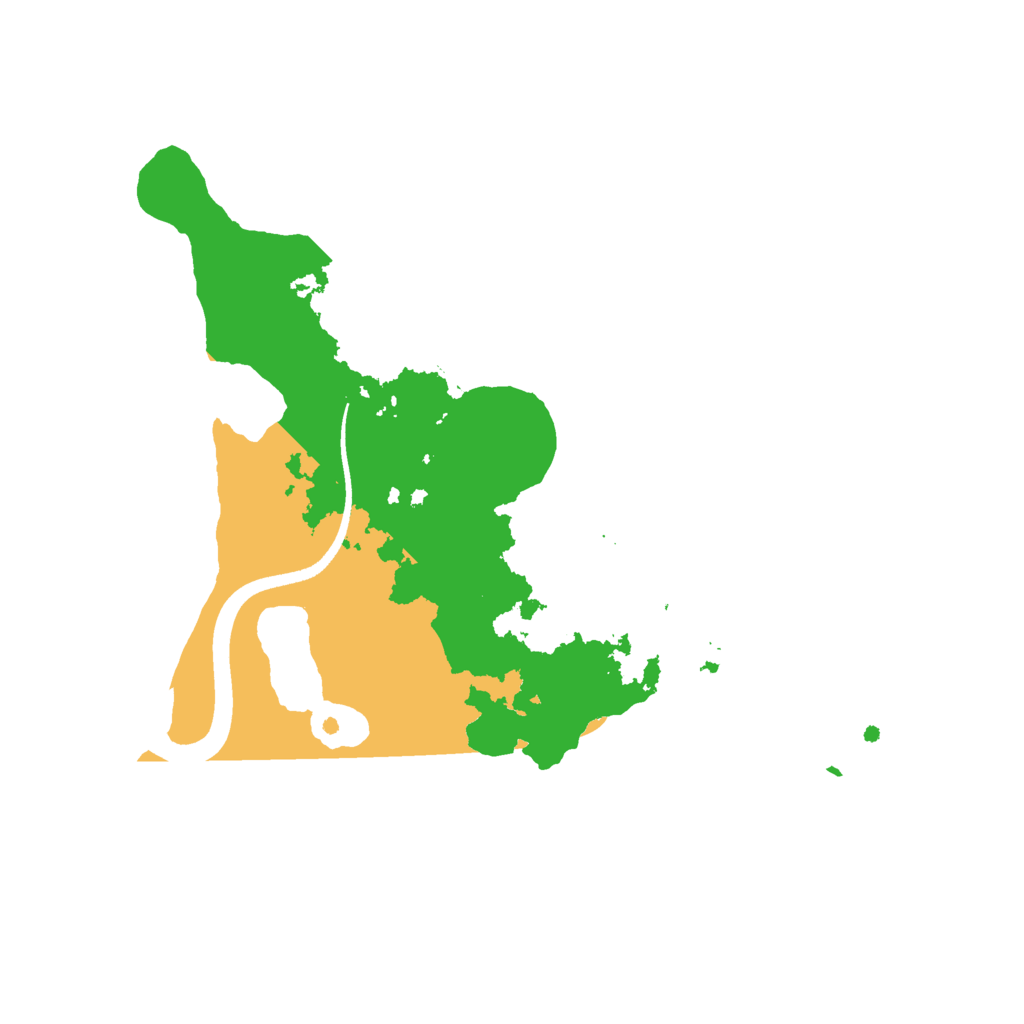 Biome Rust Map: Procedural Map, Size: 2500, Seed: 15564
