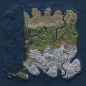 Thumbnail Rust Map: Procedural Map, Size: 3500, Seed: 1186431797, 12 Monuments