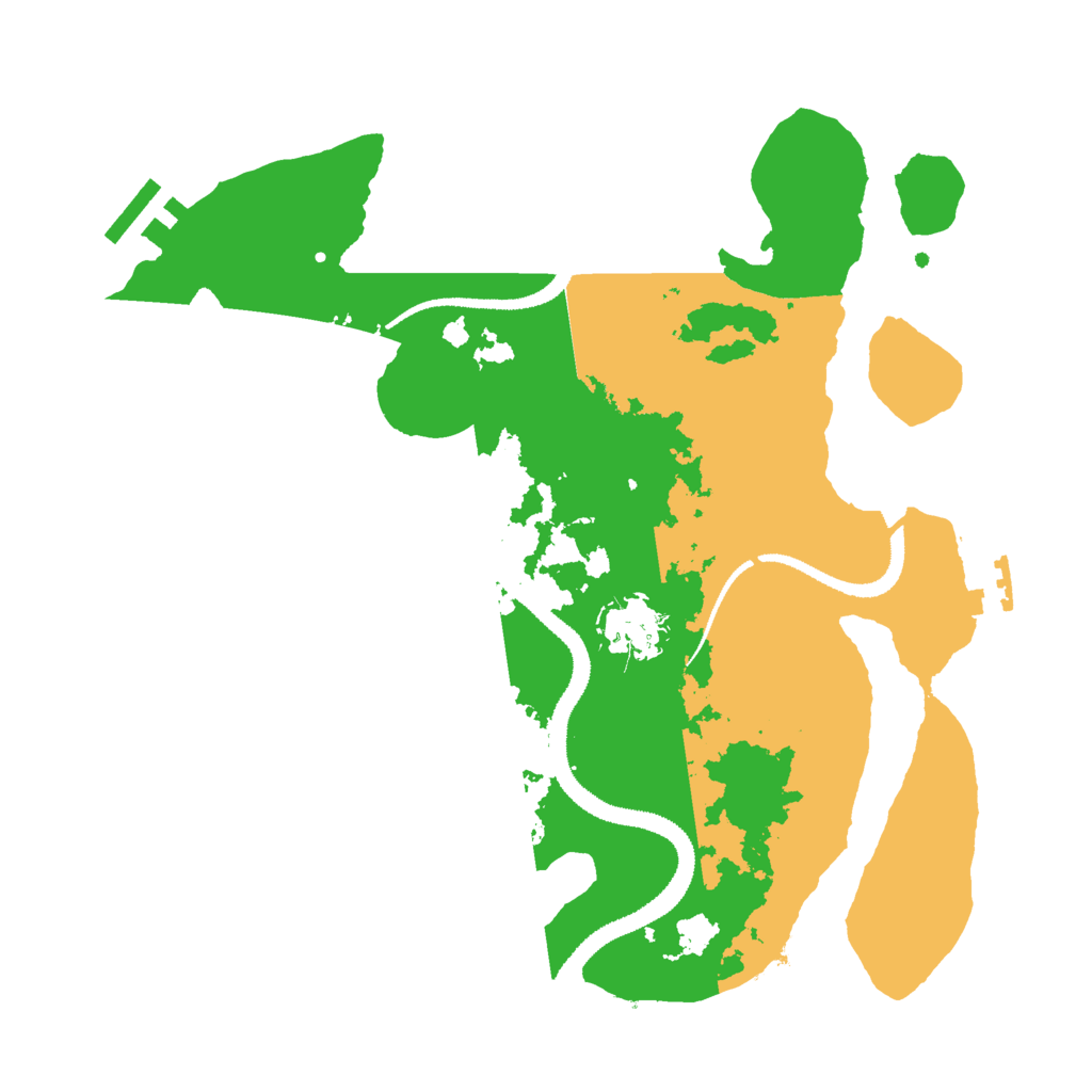 Biome Rust Map: Procedural Map, Size: 3000, Seed: 90847183