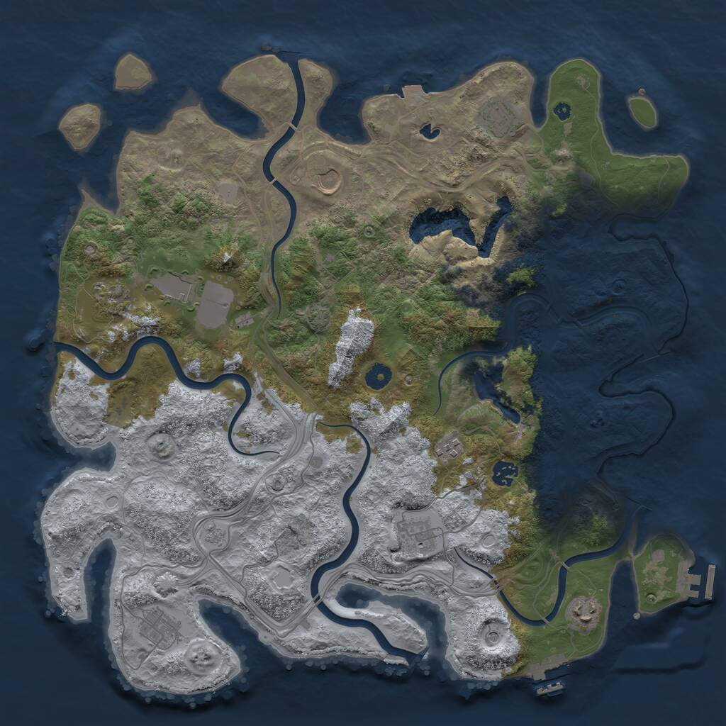 Rust Map: Procedural Map, Size: 4250, Seed: 81111181, 15 Monuments