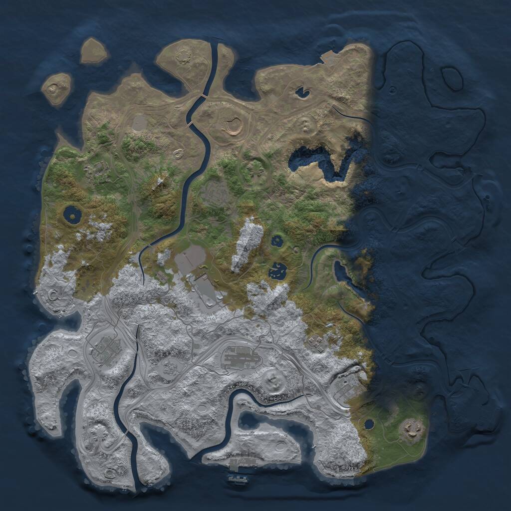 Rust Map: Procedural Map, Size: 4250, Seed: 81111181, 15 Monuments