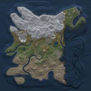 Thumbnail Rust Map: Procedural Map, Size: 3500, Seed: 224361041, 13 Monuments