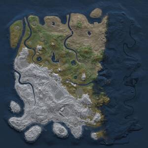 Thumbnail Rust Map: Procedural Map, Size: 4500, Seed: 1022790301, 15 Monuments
