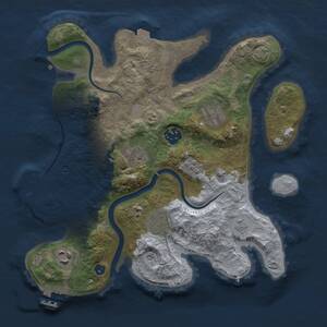 Thumbnail Rust Map: Procedural Map, Size: 3000, Seed: 400720366, 12 Monuments