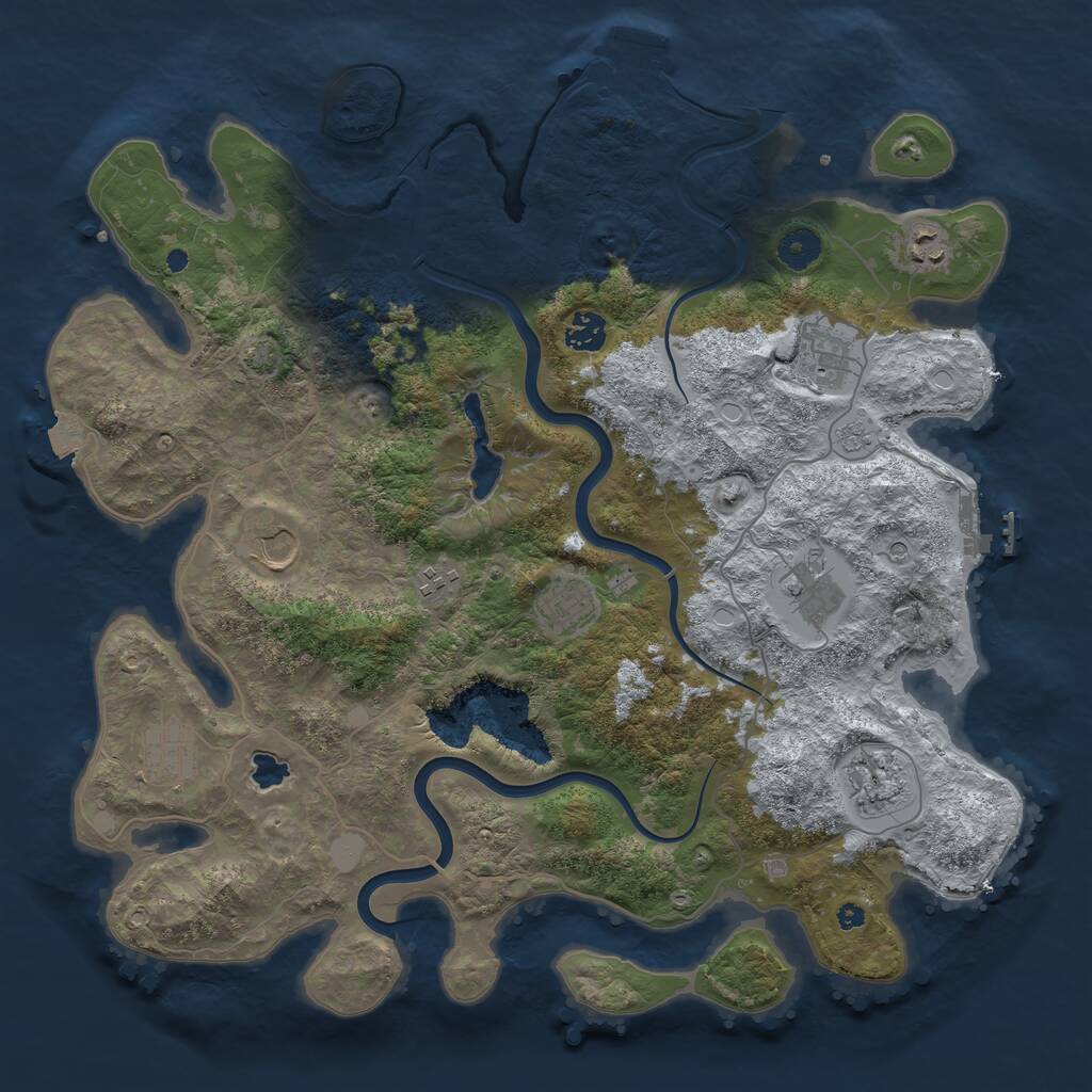 Rust Map: Procedural Map, Size: 4000, Seed: 118649, 15 Monuments
