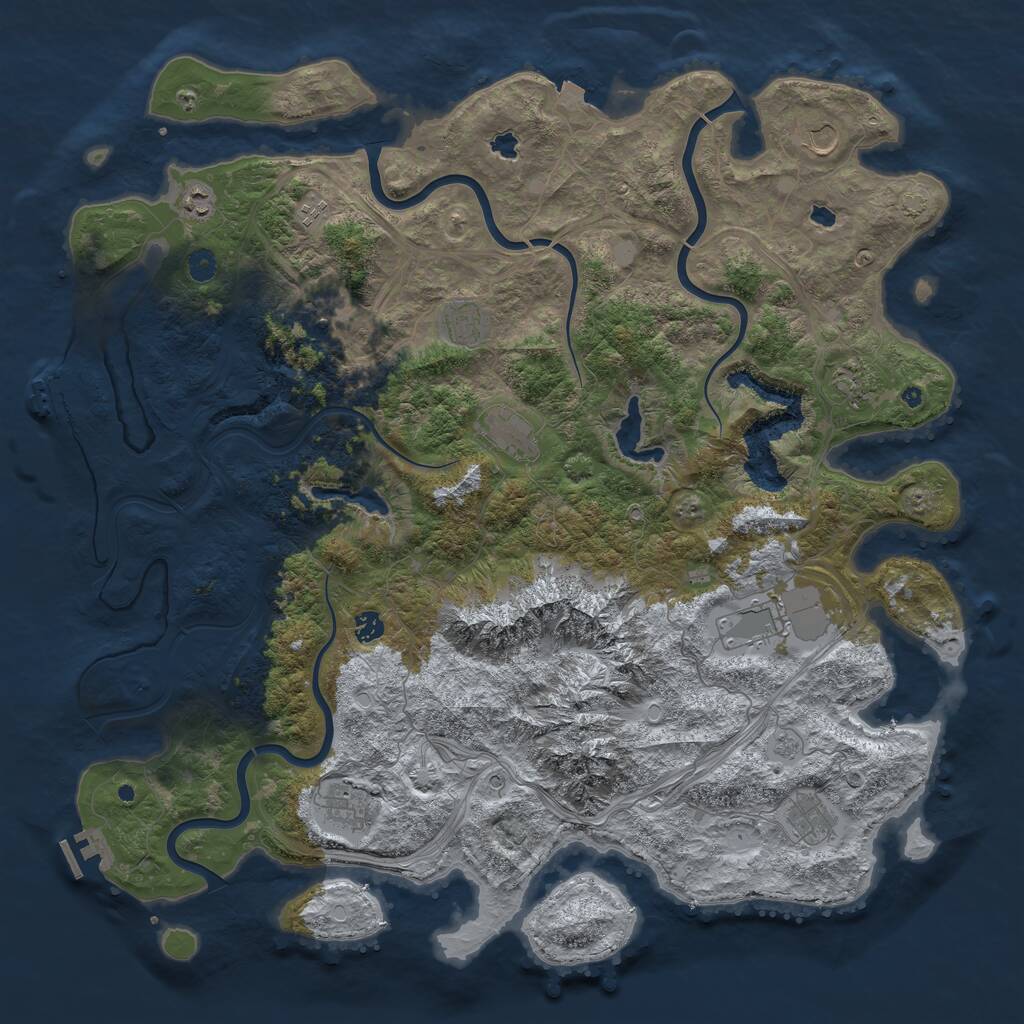 Rust Map: Procedural Map, Size: 5000, Seed: 116291202, 17 Monuments