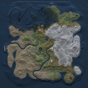 Thumbnail Rust Map: Procedural Map, Size: 3750, Seed: 251033662, 14 Monuments