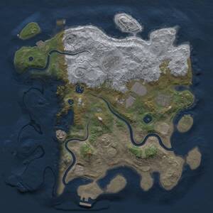 Thumbnail Rust Map: Procedural Map, Size: 3700, Seed: 711313999, 12 Monuments