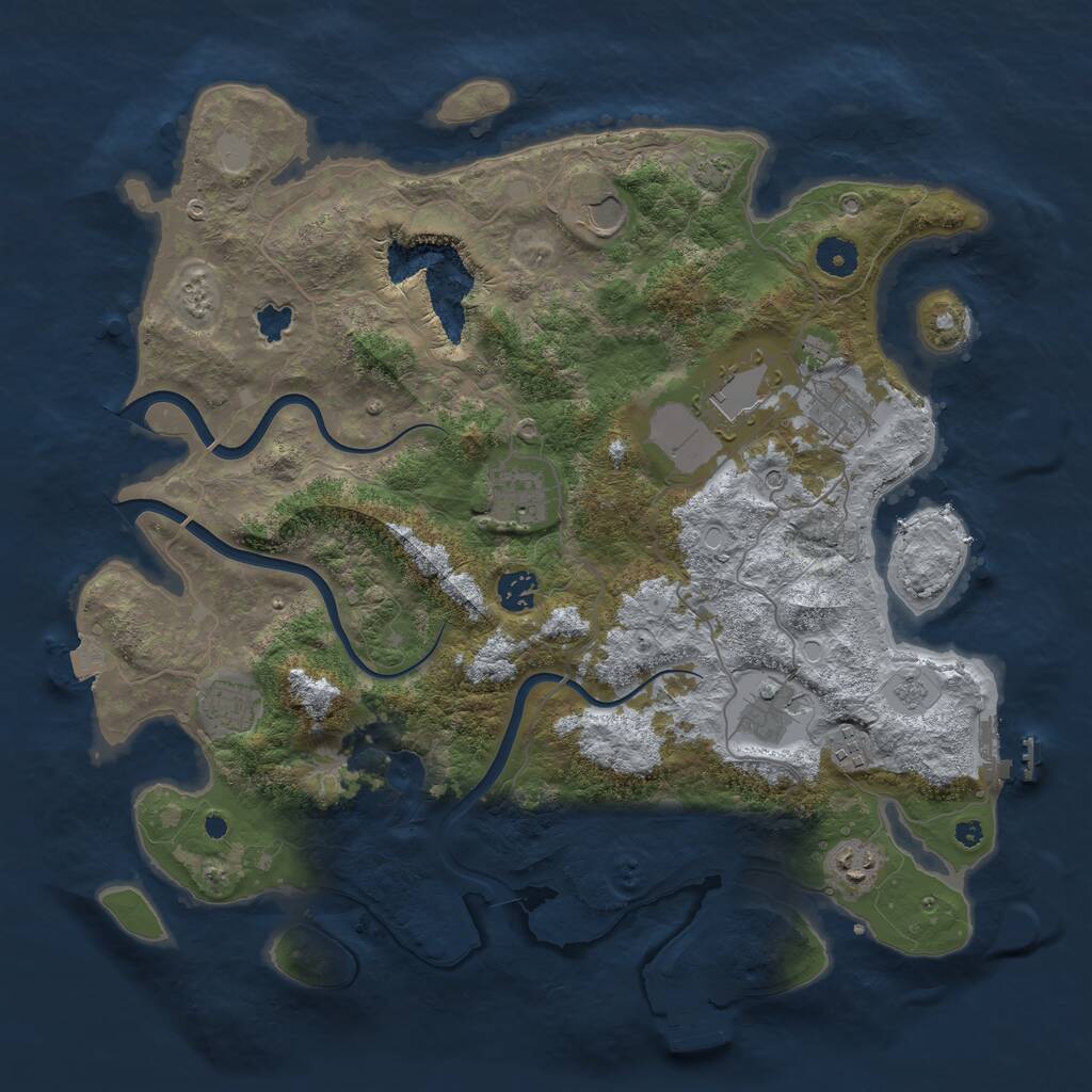 Rust Map: Procedural Map, Size: 4000, Seed: 560719809, 15 Monuments