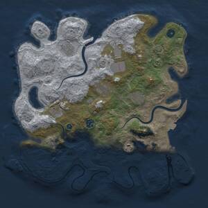 Thumbnail Rust Map: Procedural Map, Size: 3700, Seed: 913566744, 14 Monuments