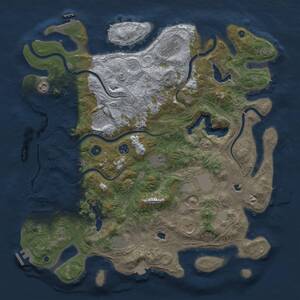 Thumbnail Rust Map: Procedural Map, Size: 4500, Seed: 85648, 15 Monuments