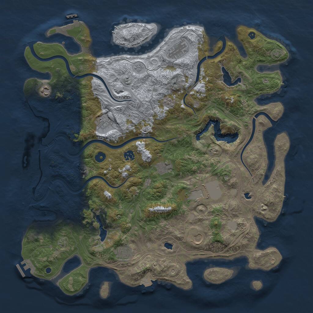Rust Map: Procedural Map, Size: 4500, Seed: 85648, 15 Monuments