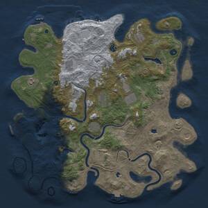 Thumbnail Rust Map: Procedural Map, Size: 4500, Seed: 199759606, 17 Monuments