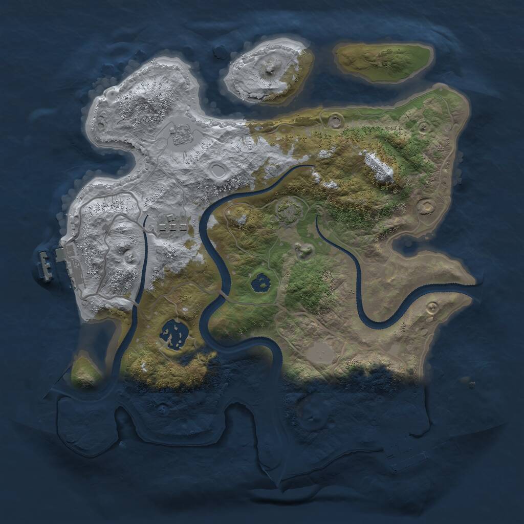 Rust Map: Procedural Map, Size: 2800, Seed: 709756754, 7 Monuments