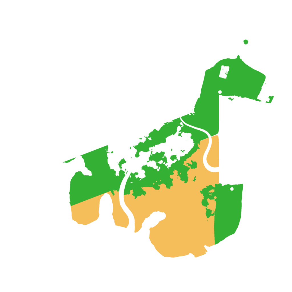 Biome Rust Map: Procedural Map, Size: 2500, Seed: 48207