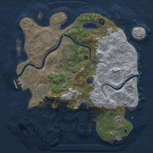 Thumbnail Rust Map: Procedural Map, Size: 3700, Seed: 997123489, 15 Monuments