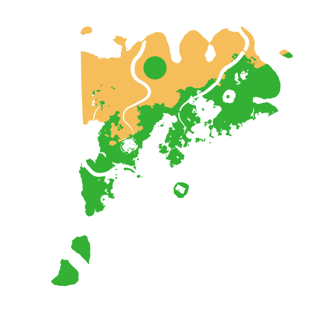 Biome Rust Map: Procedural Map, Size: 3600, Seed: 205